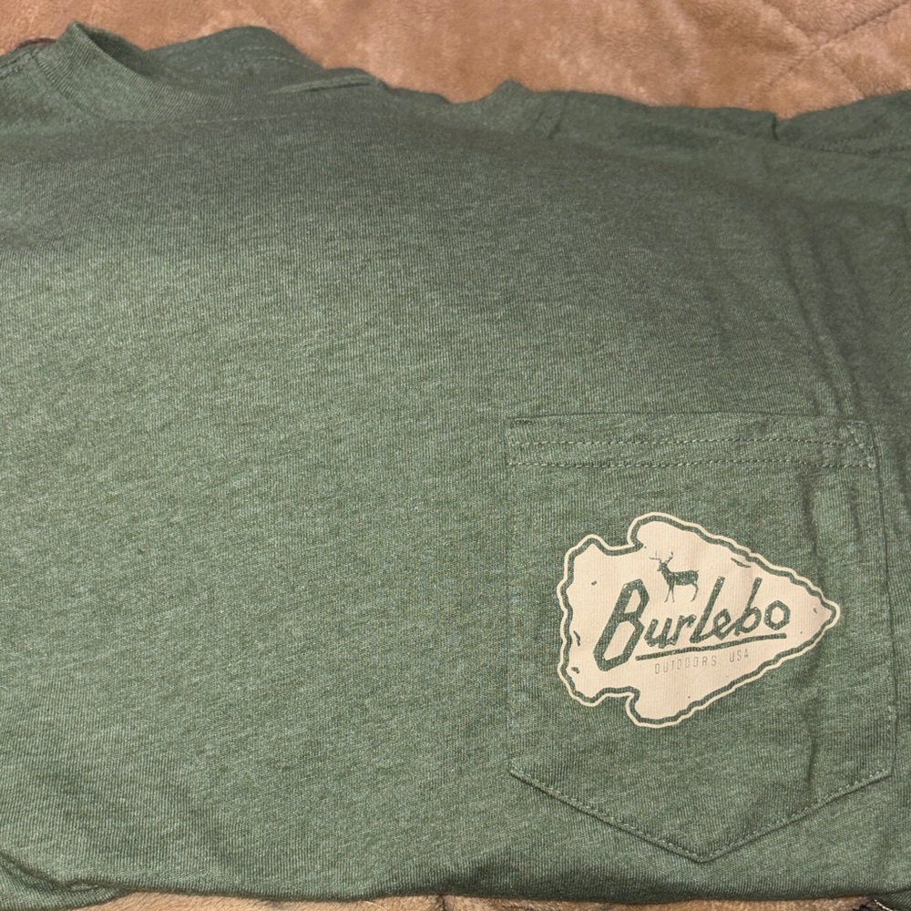 BURLEBO Heather Green Short Sleeve Tee in Medium